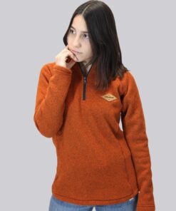 Buzo Sweater Fleece Basic Naranja
