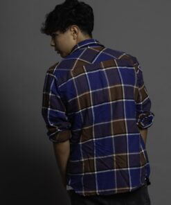 Alternative view of Camisa Leñadora Azul