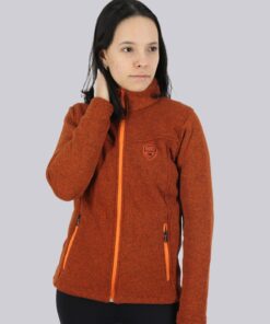 Campera Sweater Fleece Basic Naranja