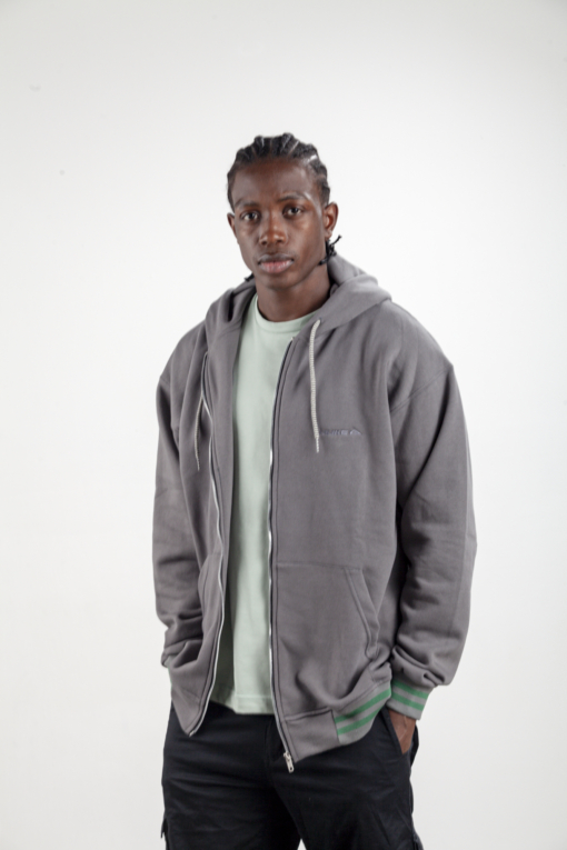 Campera City Jersey con Capucha Gris