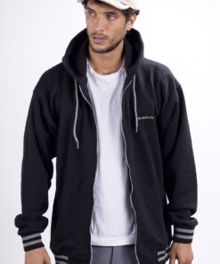 Campera City Jersey con Capucha Negro