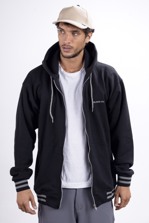 Campera City Jersey con Capucha Negro