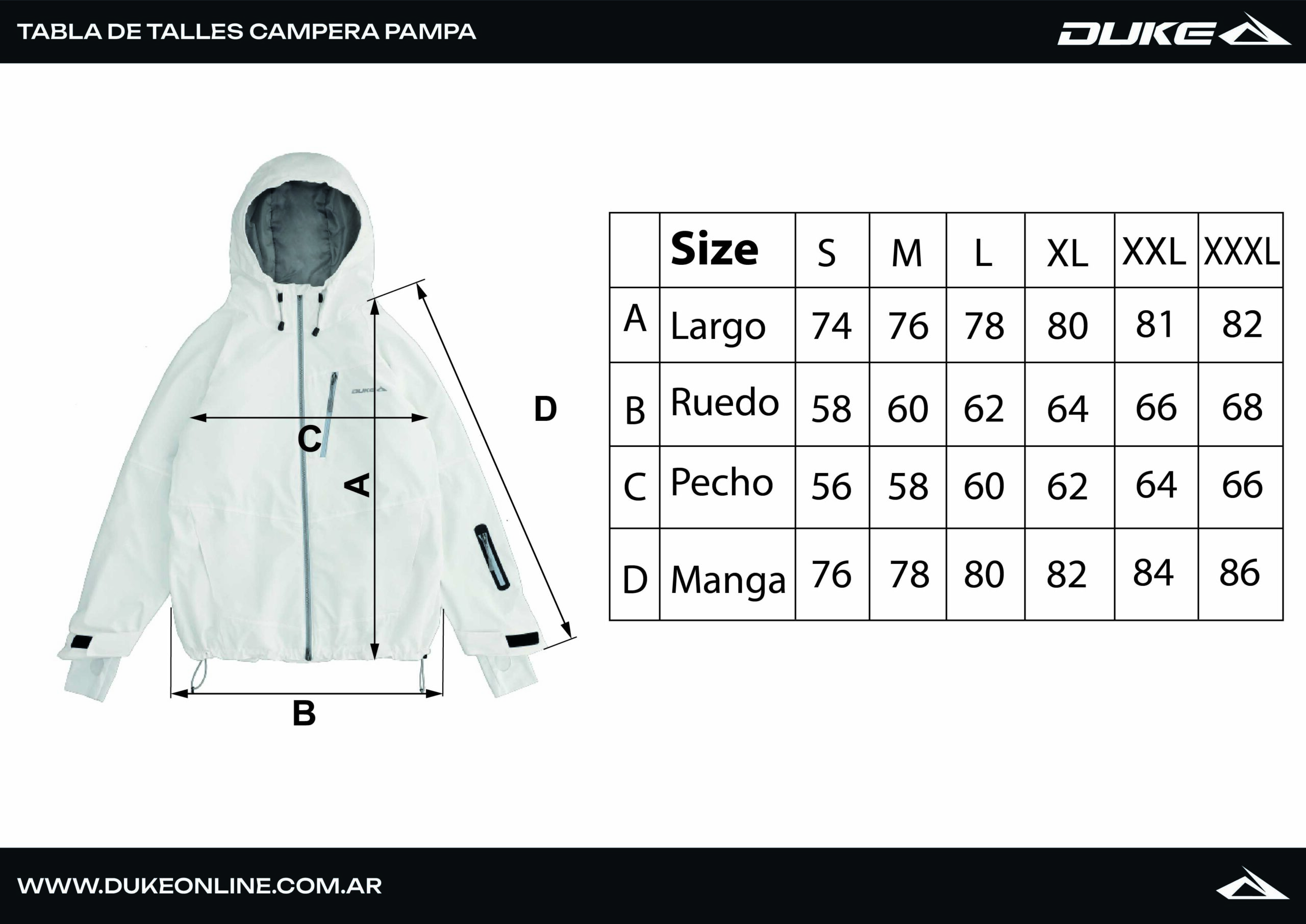 Campera Pampa Men Blanca - Imagen 7