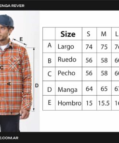 Tabla de talles Lenga Rever Verde - Negro