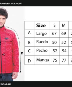 Tabla de talles Campera Tolhuin Azul