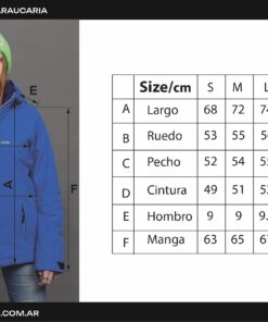 Tabla de talles Campera Araucaria Gris